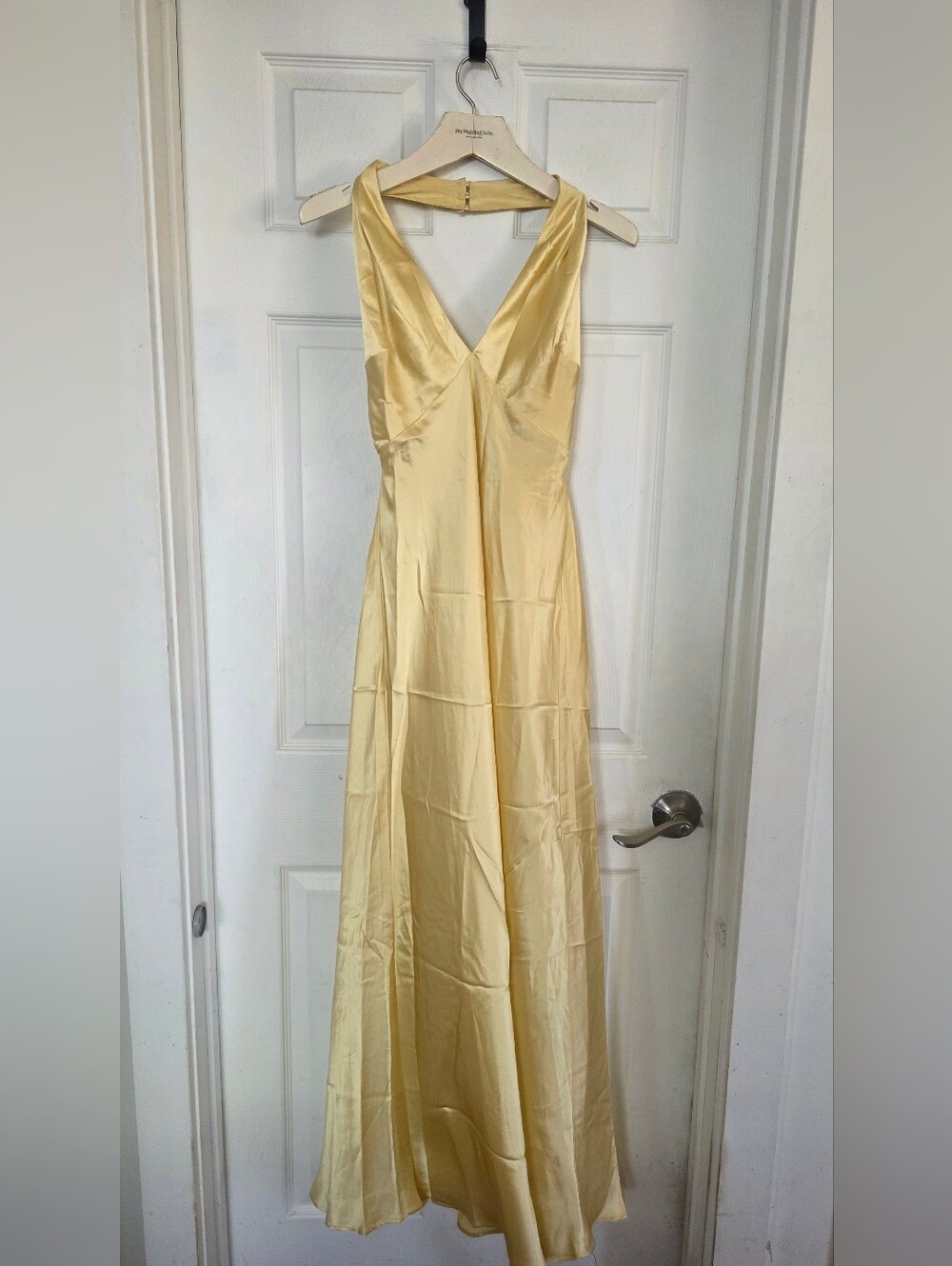 Reformation Daniela Silk Dress Yellow - Picture 3 of 9